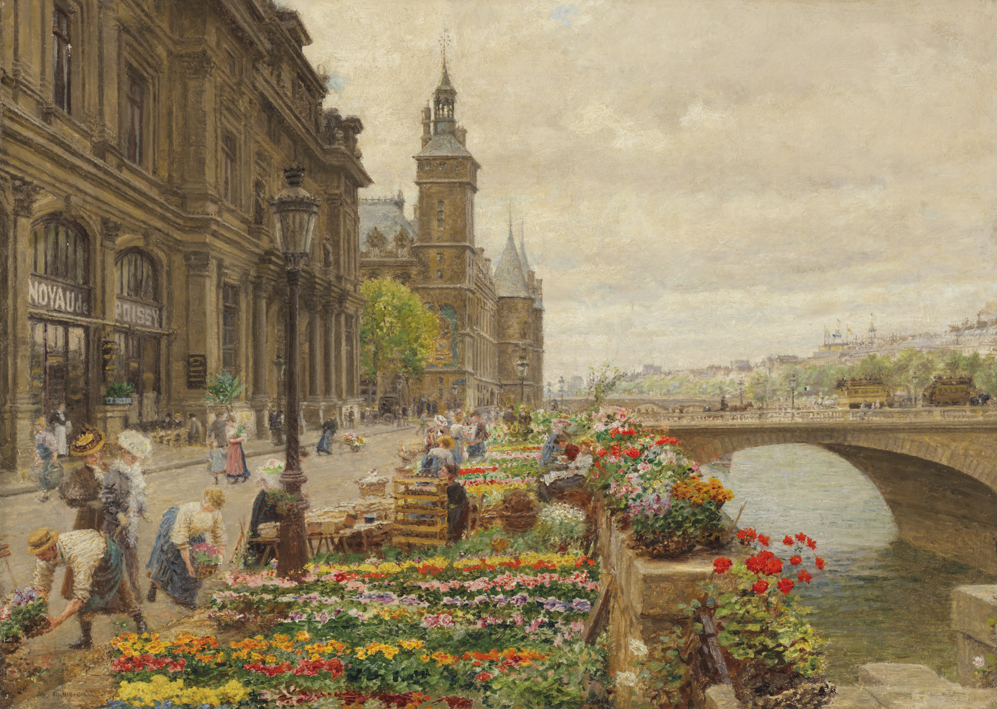 Le quai aux fleurs et l’hôtel de ville